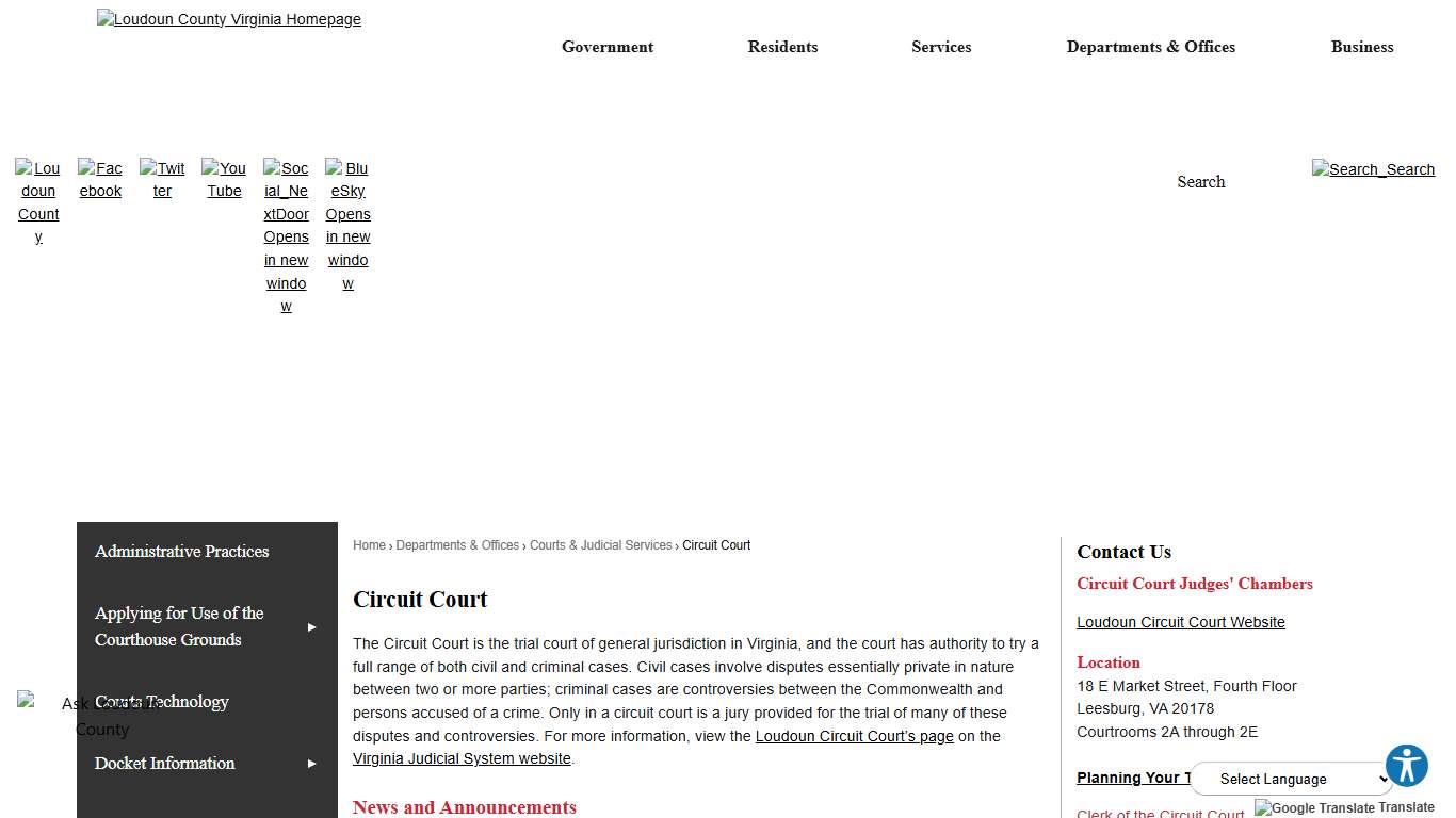 Circuit Court Loudoun County, VA - Official Website